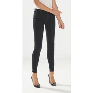 Mother The Pixie Jeans in Not Guilty Black Wash Exposed Buttonfly 25 Skinny